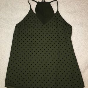 Olive green and black tank top!!